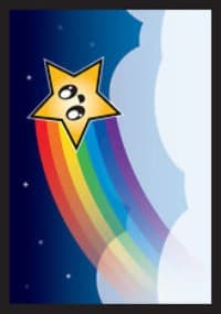Double Matte Small Sleeve - Rainbow Star (60-Pack) - Legion Premium Supplies Card Sleeves - Card Sleeves card