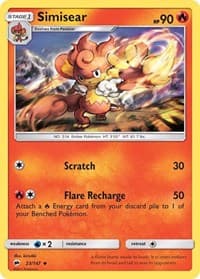 Simisear - SM - Burning Shadows - Pokemon card