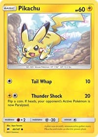 Pikachu - SM - Burning Shadows - Pokemon card