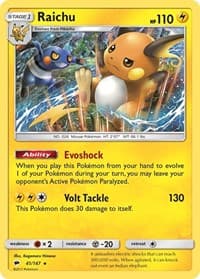 Raichu - SM - Burning Shadows - Pokemon card
