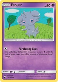 Espurr - SM - Burning Shadows - Pokemon card