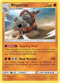 Rhyperior - SM - Burning Shadows - Pokemon card