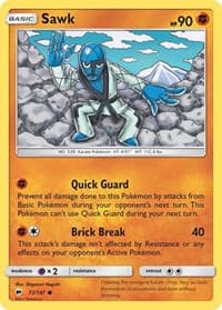 Sawk - SM - Burning Shadows - Pokemon card