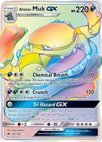 Alolan Muk GX (Secret) - SM - Burning Shadows - Pokemon card
