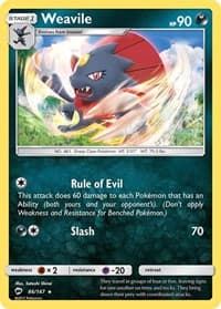 Weavile - SM - Burning Shadows - Pokemon card
