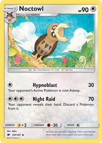 Noctowl - SM - Burning Shadows - Pokemon card