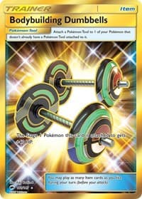 Bodybuilding Dumbbells (Secret) - SM - Burning Shadows - Pokemon card