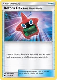 Rotom Dex Poke Finder Mode - SM - Burning Shadows - Pokemon card