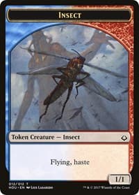 Insect // Warrior Double-Sided Token - Hour of Devastation - Magic: The Gathering card
