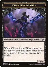 Champion of Wits // Warrior Double-Sided Token - Hour of Devastation - Magic: The Gathering card