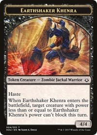 Earthshaker Khenra // Zombie Double-Sided Token - Hour of Devastation - Magic: The Gathering card