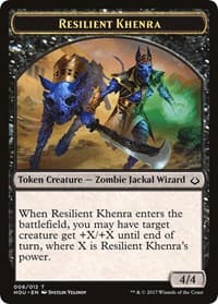 Resilient Khenra // Zombie Double-Sided Token - Hour of Devastation - Magic: The Gathering card