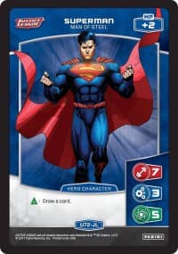 Superman - Man of Steel (U72-JL) - Justice League - MetaX TCG card