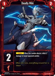 Deadly Miki - Zombie World Order TCG - Set 1 - Zombie World Order TCG card