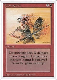 Disintegrate - Revised Edition - Magic: The Gathering card