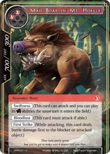 Mad Boar of Mt. Hoelle - Reiya Cluster Starter Deck - Force of Will card