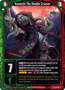 Kunoichi The Double Crosser - Zombie World Order TCG - Set 1 - Zombie World Order TCG card