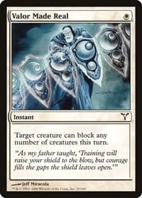 Valor Made Real - Dissension - Magic: The Gathering card