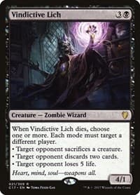 Vindictive Lich - Commander 2017 - Magic: The Gathering card