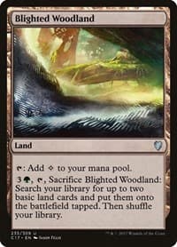 Blighted Woodland - Commander 2017 - Magic: The Gathering card