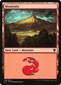 Mountain (304) - Commander 2017 - Magic: The Gathering card
