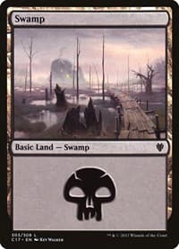 Swamp (303) - Commander 2017 - Magic: The Gathering card
