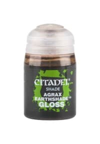 Citadel Shade Gloss Paint: Agrax Earthshade Gloss - Citadel Paint Pots - Citadel Paints card