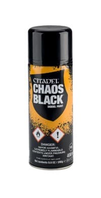 Citadel Spray Paint: Chaos Black Spray - Citadel Spray Paints - Citadel Paints card