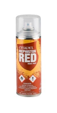 Citadel Spray Paint: Mephiston Red Spray - Citadel Spray Paints - Citadel Paints card