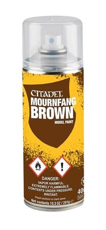 Citadel Spray Paint: Mournfang Brown Spray - Citadel Spray Paints - Citadel Paints card