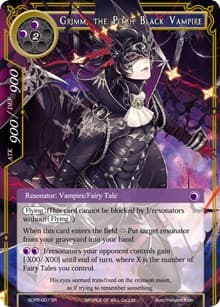 Grimm, the Pitch Black Vampire - Reiya Cluster Starter Deck - Force of Will card