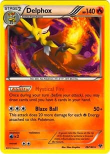 Delphox - 26/146 (Cosmos Holo) - Blister Exclusives - Pokemon card