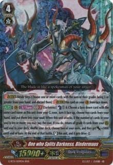 One who Splits Darkness, Bledermaus - G-BT11: Demonic Advent - Cardfight Vanguard card