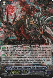 One who Scatters Sin, Scharhrot - G-BT11: Demonic Advent - Cardfight Vanguard card