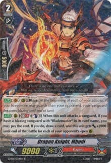Dragon Knight, Mbudi - G-BT11: Demonic Advent - Cardfight Vanguard card