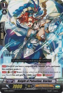 Knight of Pulsation, Starius - G-BT11: Demonic Advent - Cardfight Vanguard card