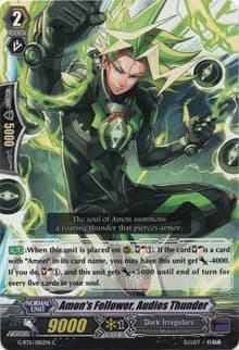 Amon's Follower, Audios Thunder - G-BT11: Demonic Advent - Cardfight Vanguard card