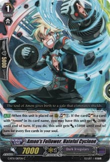 Amon's Follower, Hateful Cyclone - G-BT11: Demonic Advent - Cardfight Vanguard card