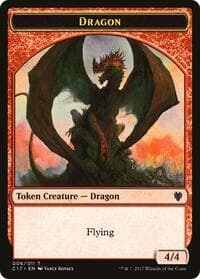 Dragon (006) // Gold Double-Sided Token - Commander 2017 - Magic: The Gathering card