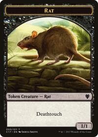 Rat // Cat Double-sided Token - Commander 2017 - Magic: The Gathering card