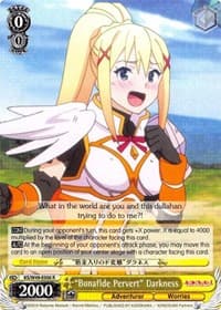 "Bonafide Pervert" Darkness - KonoSuba - Weiss Schwarz card
