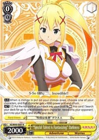 "Special Talent is Fantasizing" Darkness - KonoSuba - Weiss Schwarz card