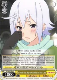 "Decide What They Were Worth on My Own" Chris - KonoSuba - Weiss Schwarz card