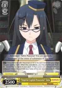 "Imperial Capital Prosecutor" Sena - KonoSuba - Weiss Schwarz card