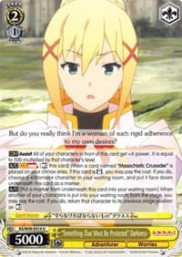 "Something That Must Be Protected" Darkness - KonoSuba - Weiss Schwarz card