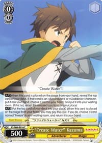 "Create Water" Kazuma - KonoSuba - Weiss Schwarz card
