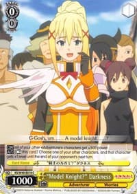 "Model Knight?" Darkness - KonoSuba - Weiss Schwarz card