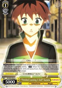 "Finished Learning A Skill" Kazuma - KonoSuba - Weiss Schwarz card