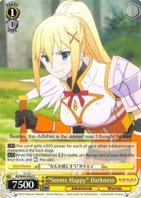 "Seems Happy" Darkness - KonoSuba - Weiss Schwarz card