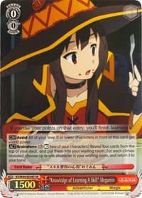 "Knowledge of Learning A Skill" Megumin (SR) - KonoSuba - Weiss Schwarz card